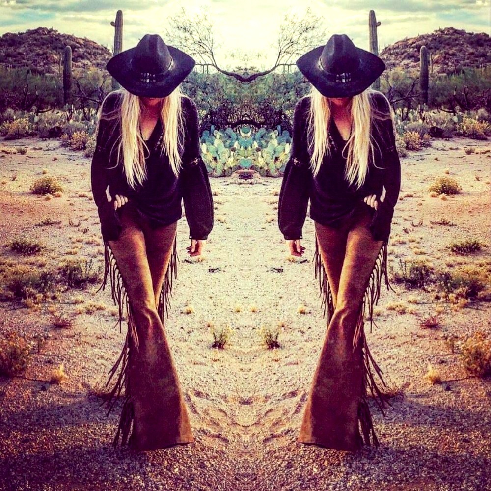 REGULAR LENGTH High Waisted Fringe Bell Bottoms GOLDEN BROWN TIE DYE XS S M L XL - Picture 8 of 11